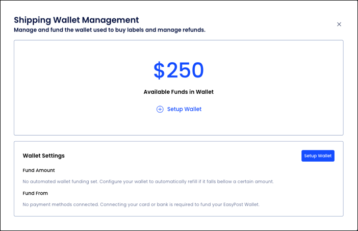 Example of the Billing Management component