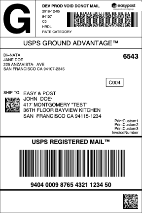 USPS Domestic Label